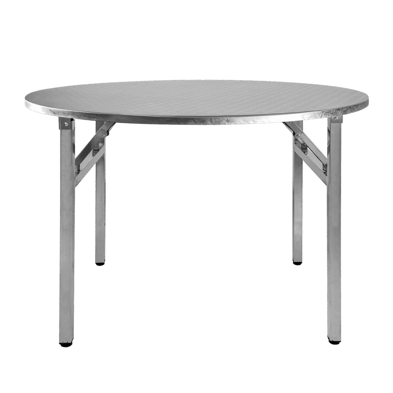 特厚304不锈钢转盘圆桌折叠桌子家用夜宵大排档10人8人饭桌餐桌 特厚2.6米圆桌+1.8米转盘