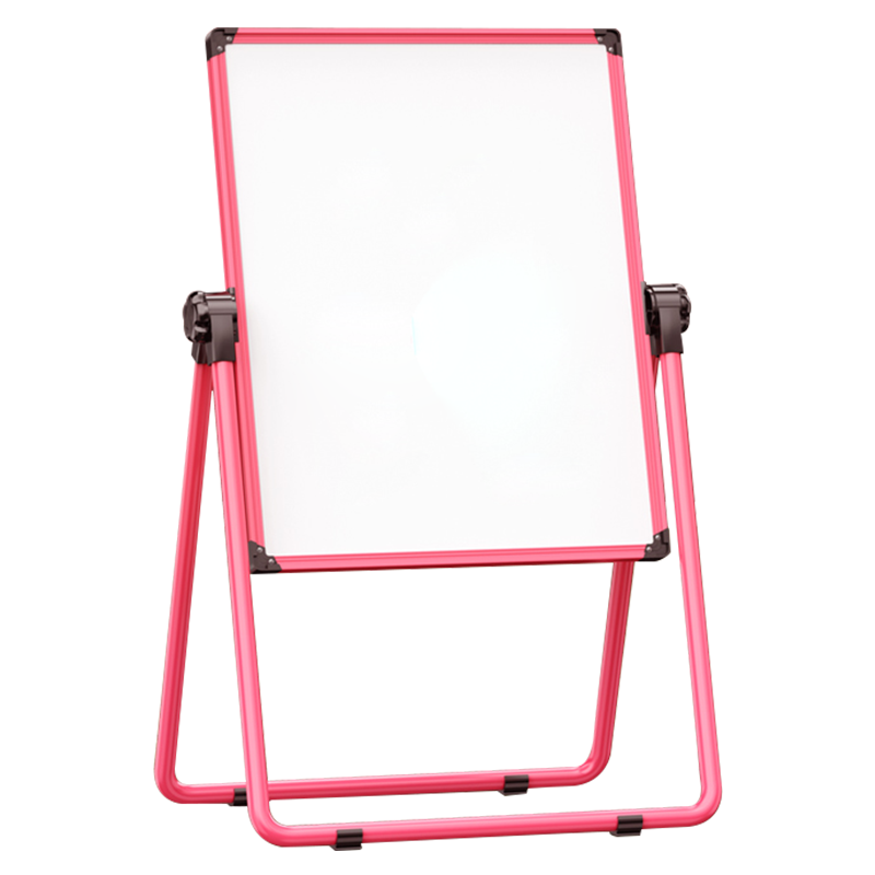 REDS儿童画板画架可升降双面磁性小黑板支架式学生家用免安装白板写字涂鸦板 53*48CM U型支架写字板粉色款+大礼包