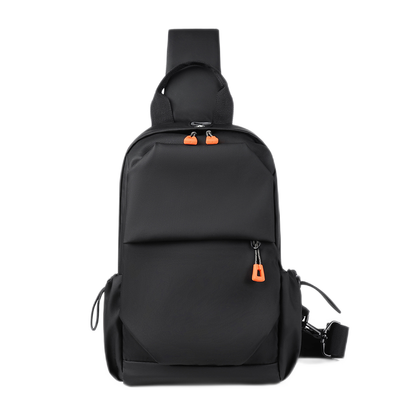 百亿补贴:酷咖斜挎包男士手机胸包多功能单肩背包防泼水牛津布休闲平板包 黑色【防水面料】52.92元