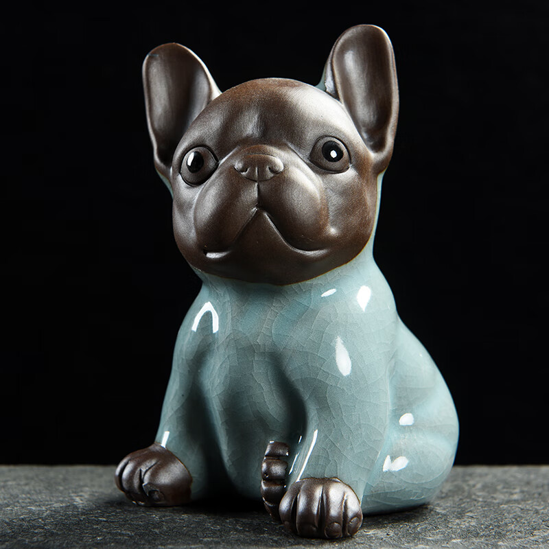 雅空陶瓷狗摆件属相旺财12十二生肖狗年吉祥物客厅电视柜玄关家居办公