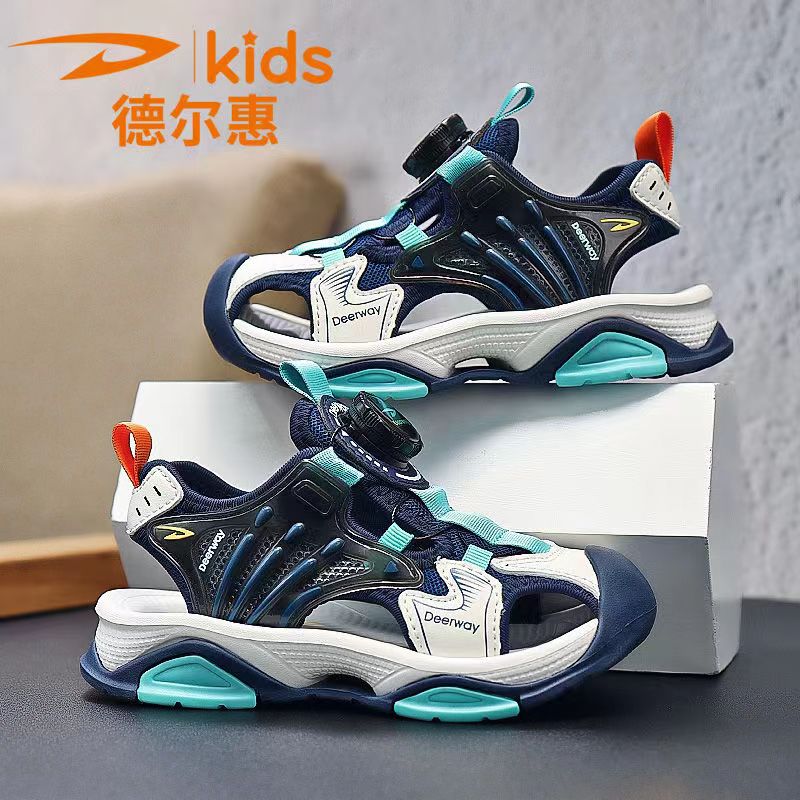 德尔惠德尔惠男童凉鞋夏季2023款软底防滑中大童男孩沙滩鞋儿童运动