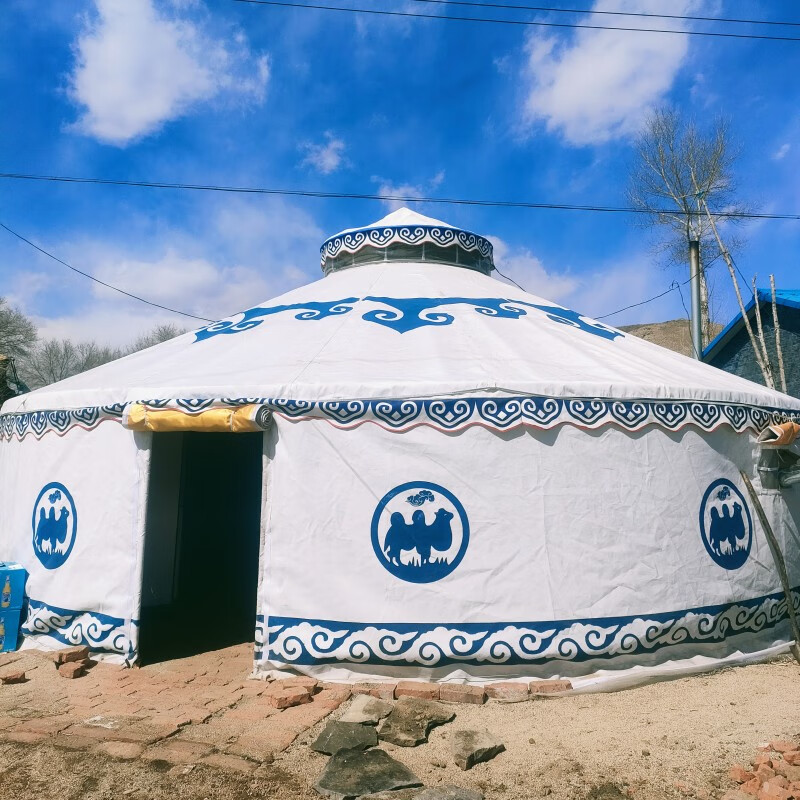 山头林村农家乐蒙古包 户外蒙古包帐篷农家乐餐饮保暖烧烤住宿景区