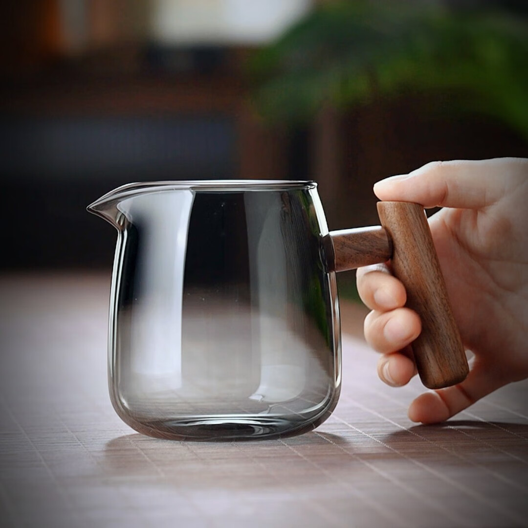 全度全度玻璃泡茶壶单壶过滤茶水分离耐高温壶日式功夫茶具花茶壶家用 不锈钢木企鹅套装【灰】 6件