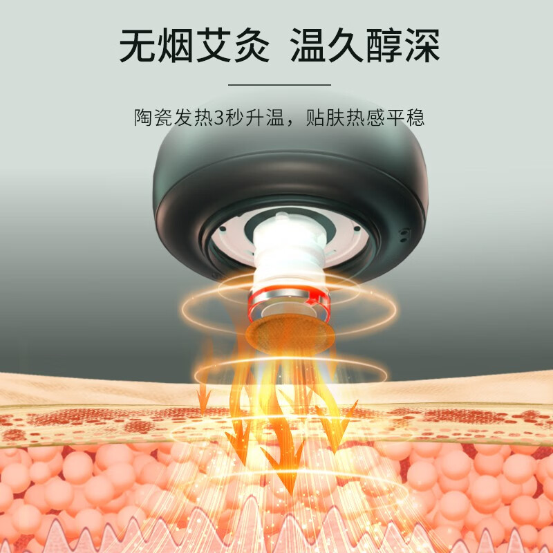 斐壹度拔罐仪艾灸家用电动刮痧仪器富贵包疏通按摩器肩颈腰背腿部经络疏通刷按摩仪送妈妈生日礼物 熔岩橙便携款【艾灸热敷·呼吸拔罐·手机智控】
