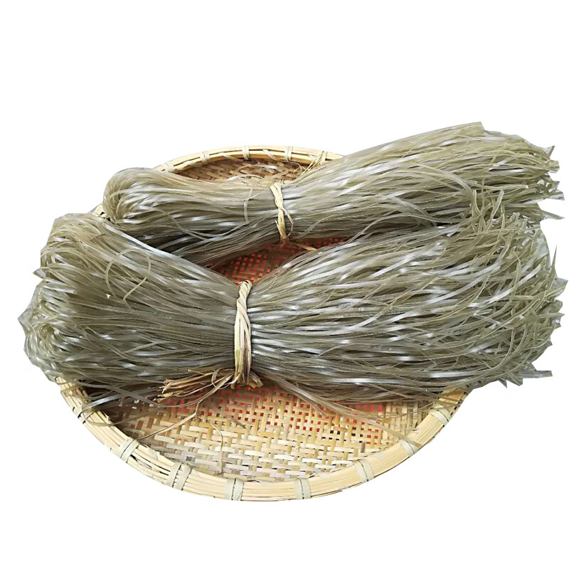 耒竹缘湖南特产农家手工自制红薯粉皮正宗耒阳地瓜粉丝火锅粉条500g