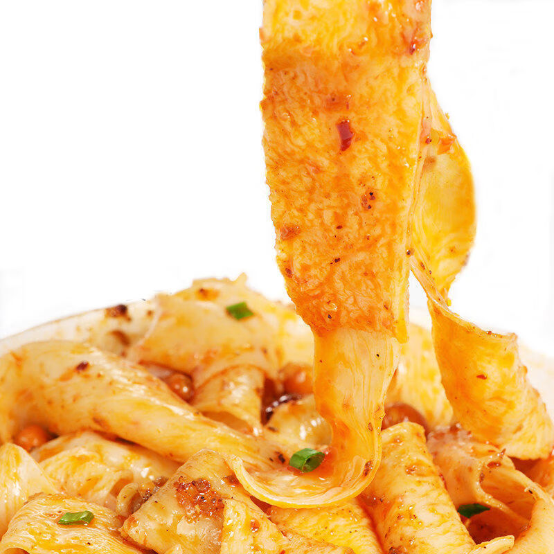 I干面皮干涼皮免煮方便速食河南特產(chǎn)5斤/半斤熱炒面食涼拌 半斤 試吃裝+2包辣椒油