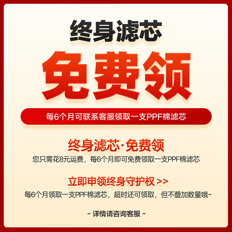 小澎【终身送滤芯】大白瓶前置过滤器8吨大流量旁通反冲洗前置过滤器家用自来水龙头全屋中央净水机 大白瓶10寸PPF+PCT【抑制细菌】