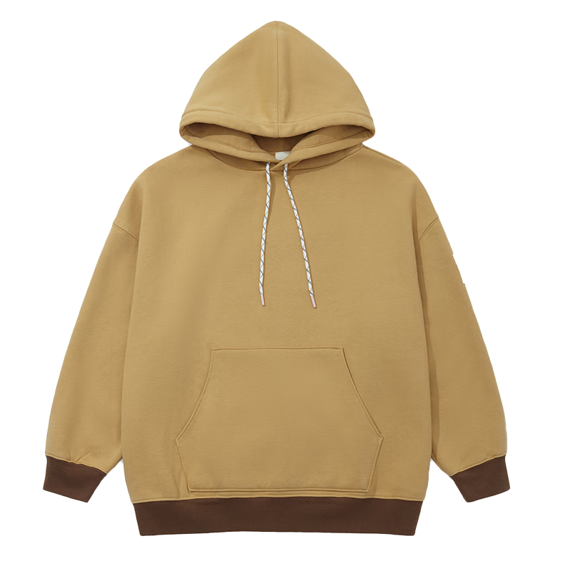 Levi’s【商場(chǎng)同款】李維斯女士連帽加絨衛(wèi)衣美拉德時(shí)尚復(fù)古 卡其色 A3574-0001 M