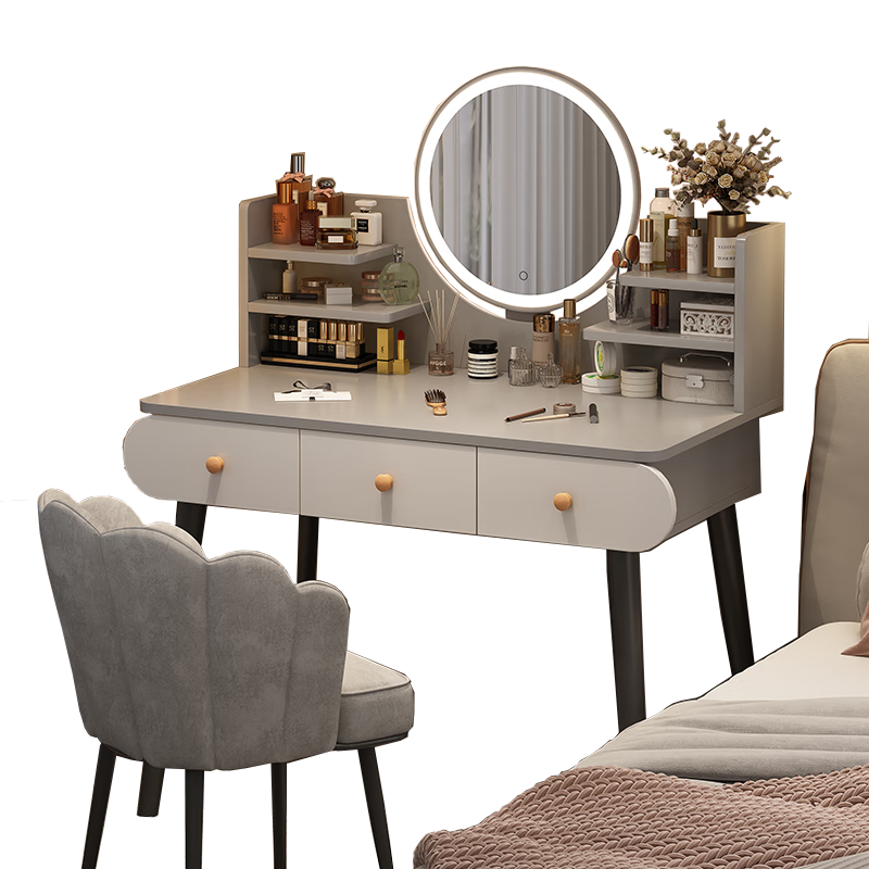 ���ڲ����������� ��ױ̨���һ�ױ̨�ִ���Լ���Ի�ױ��С����ױ�ʴ��������� ��˫�㡿ǳ��ɫ100CM+LED�ƾ� 143.65Ԫ(������)