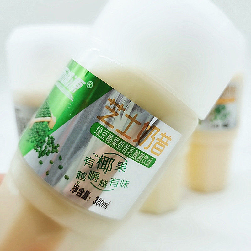 新湖源芝士奶昔饮料 380ml/瓶 椰果苹果原味 草莓绿豆乳酸菌饮品果汁