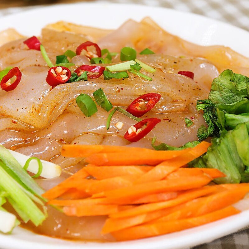 东北大妈大拉皮凉拌粉皮特产凉皮凉粉鲜湿即食水晶土豆粉批发 10袋