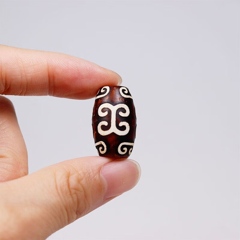 酷奇象(kuqixiang)西藏如意天珠回文单珠至纯老料玛瑙佛珠diy配珠散珠