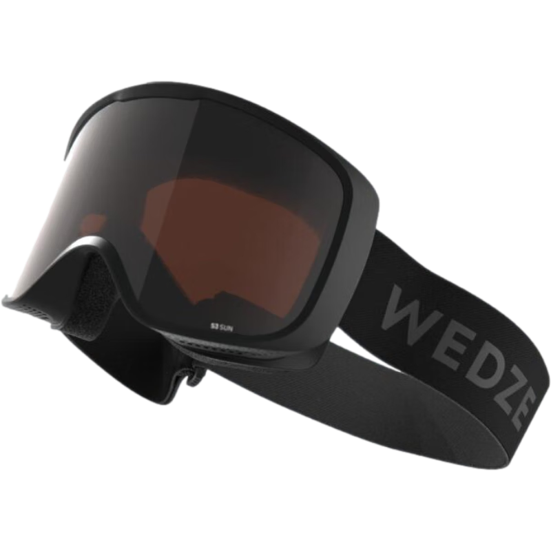 DECATHLON 迪卡侬 滑雪防雾近视眼镜防护装备成人护目镜WEDZE黑色S头围