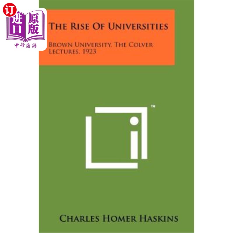 海外直订the rise of universities: brown university, the colver