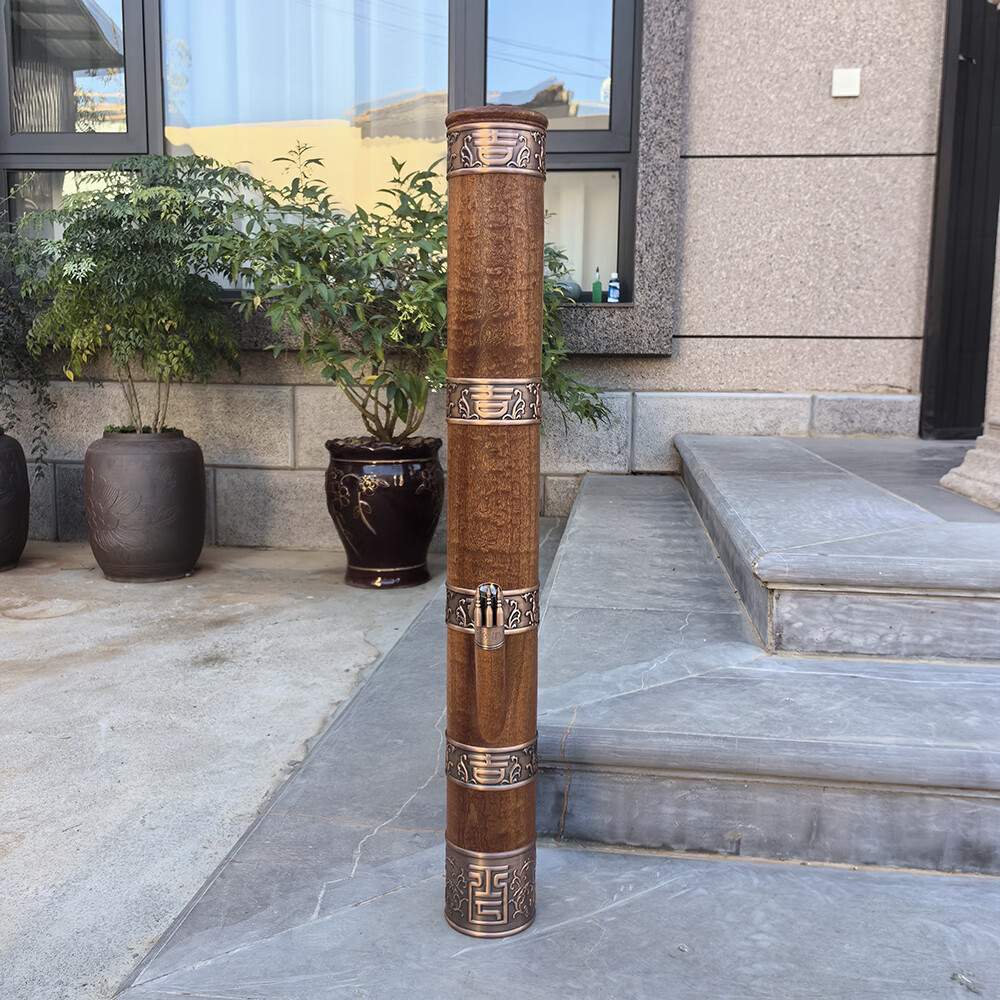 云南传统实木红楠水烟筒大号雕刻烟具烟筒烟斗红花梨红木过滤器 香