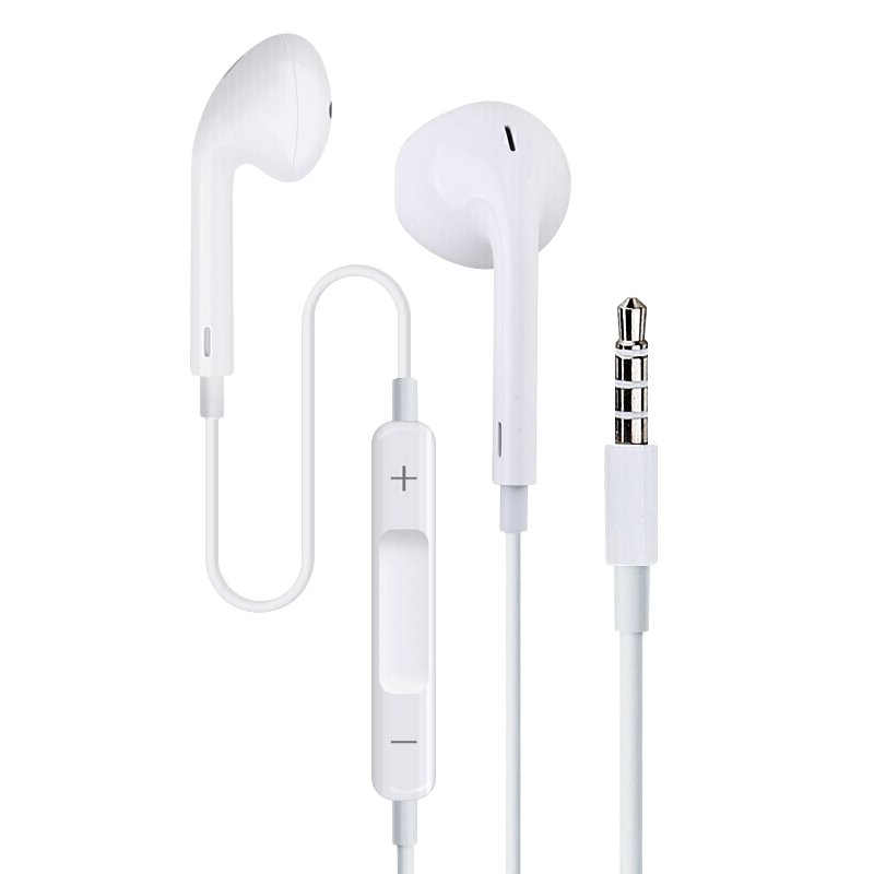 黑沙（HEISHA） 手机耳机 入耳式有线立体声K歌可通话游戏跑步运动 oppo华为vivo小米苹果 H428-01-白色
