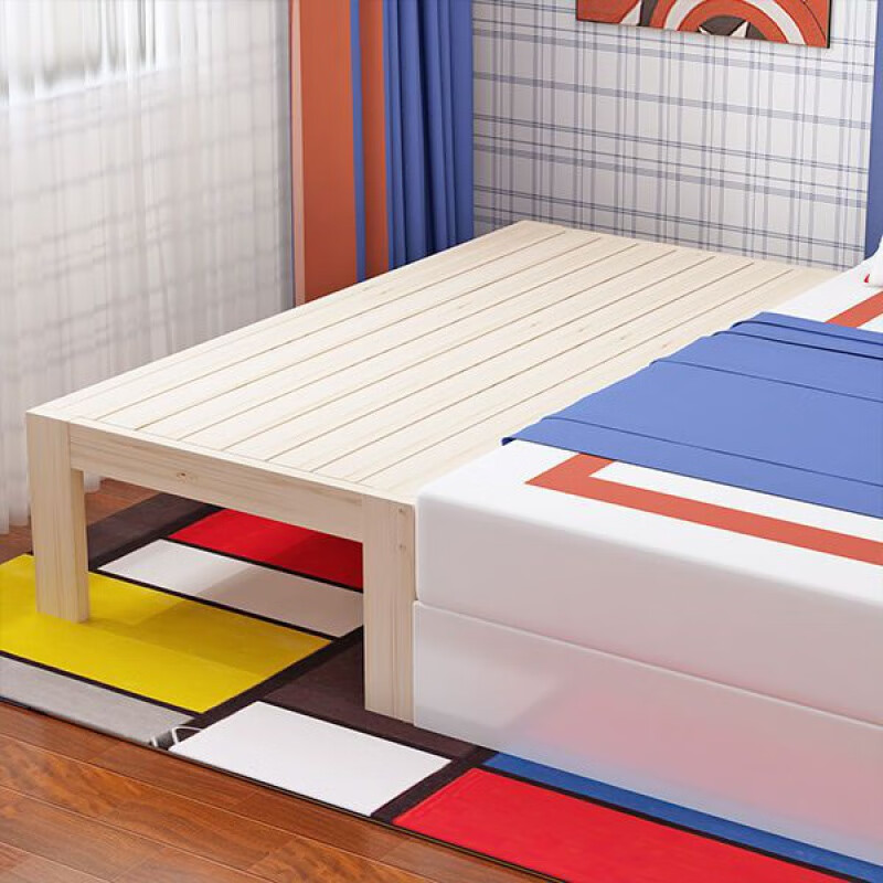 床实木带护栏小婴儿男孩公主单人边加宽大 平铺款 组装 x 曲木结构 x