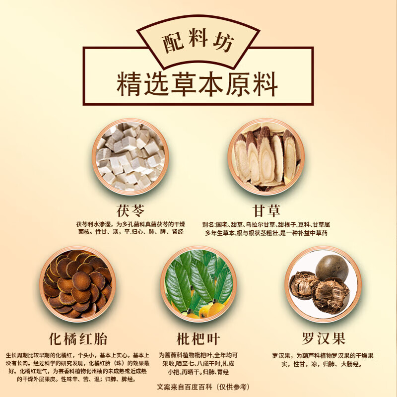 潘高寿化橘红胎含片无糖润喉糖护嗓子咽喉疼痛清凉润喉教师礼糖果 化橘红胎无糖单盒装