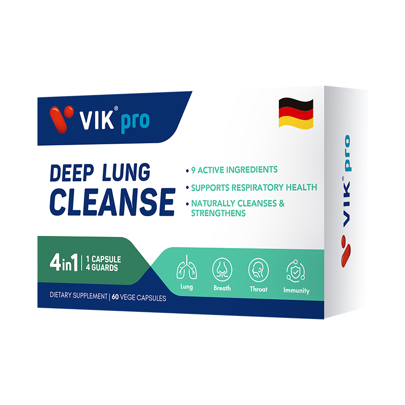 VIKpro槲皮素肺立清清理胶囊磨玻璃咳嗽500mg高含量 60粒养肺部保健品 紫雏菊德国品质