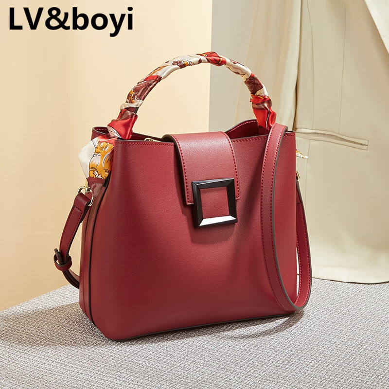 lv&boyi奢侈品官方品牌包包2022新款网红单肩女士手提包大容量水桶包