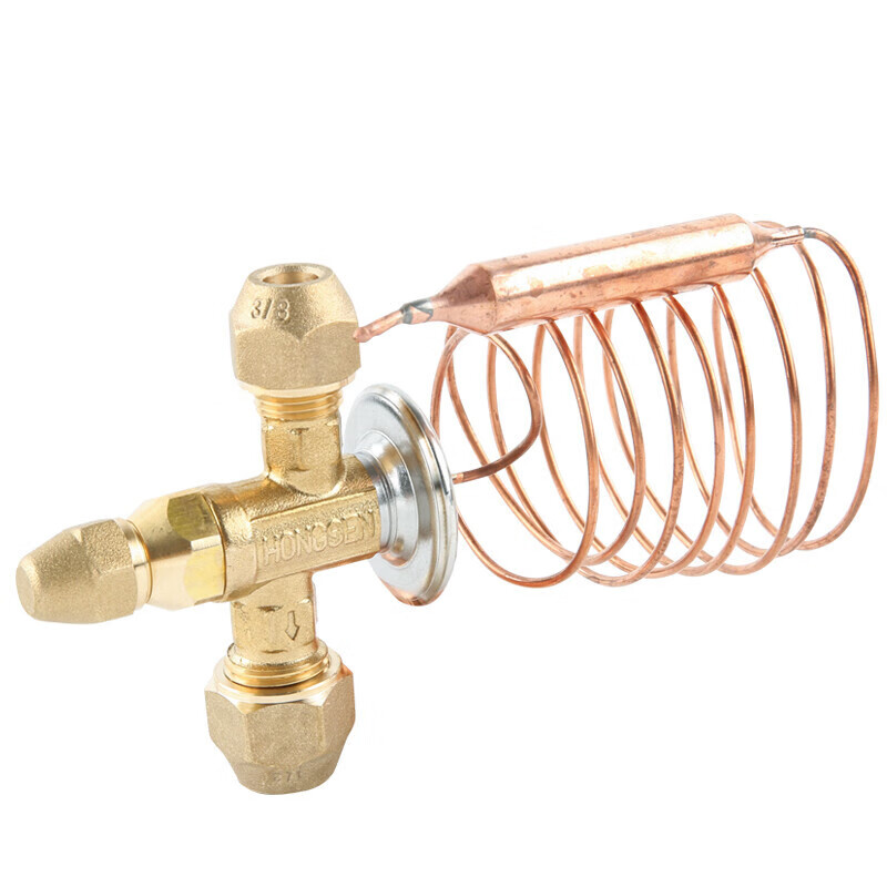 傲弧特erf/rf热力型膨胀阀 螺纹接口r22内平衡膨胀阀三头配件 rf22-1.