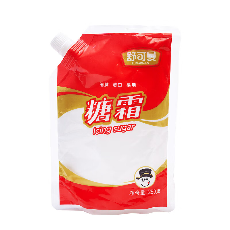 舒可曼（SUGARMAN）烘焙原料 舒可曼糖粉 细砂糖霜饼干面包甜品装饰材料250g糖粉 舒可曼糖霜(糖粉)250克*2袋