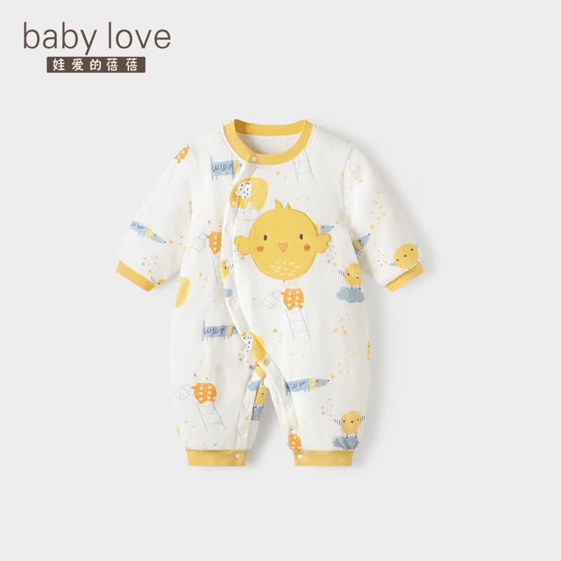babylove婴儿连体衣保暖棉衣宝宝夹棉哈衣新生儿衣服暖姜发热冬装 闪闪亮晶晶 80cm怎么样,好用不?