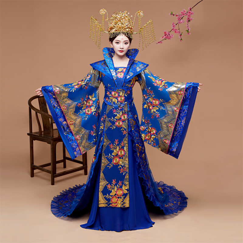 京佑(jinyu)唐朝服饰古装女汉服贵妃服装拖尾唐朝古代皇后公主宫廷大