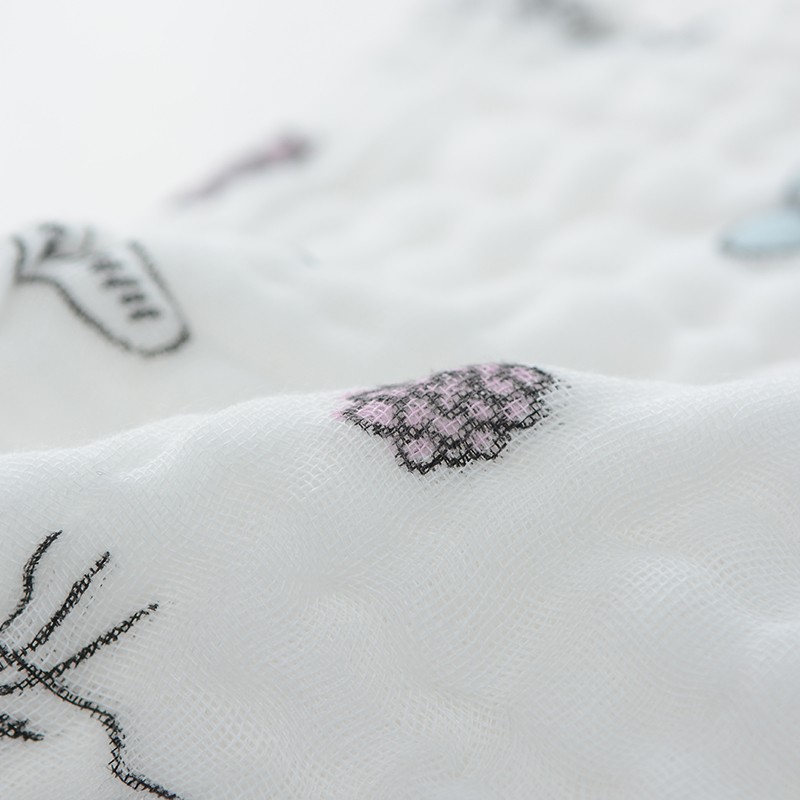 洁丽雅五条装A类纯棉纱布口水巾5条装婴幼儿小毛巾方巾宝宝精梳棉 B款【25*50CM五条装】