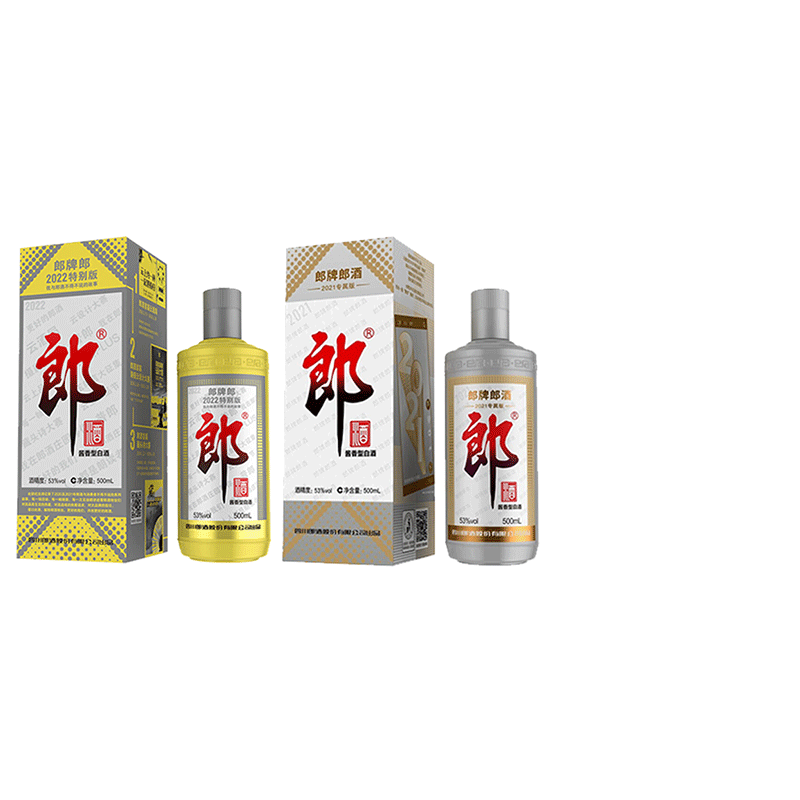 郎郎酒 郎牌郎酒 年份纪念酒 酱香型白酒 53度 500mL 2瓶 金太郎+灰太狼