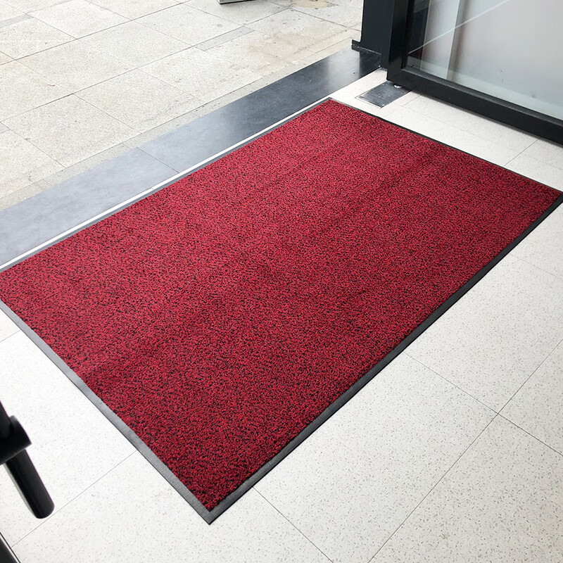 德洁防滑浴室地垫门口拼接垫子卫生间吸水防滑家用免洗硅胶门垫 红色 定制颜色尺寸0.1平方专拍