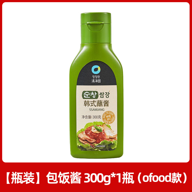 清凈園辣椒醬300g韓式石鍋拌飯醬火鍋烤肉炒年糕甜辣蘸醬韓國進口 【ofood款】包飯醬300g*1瓶