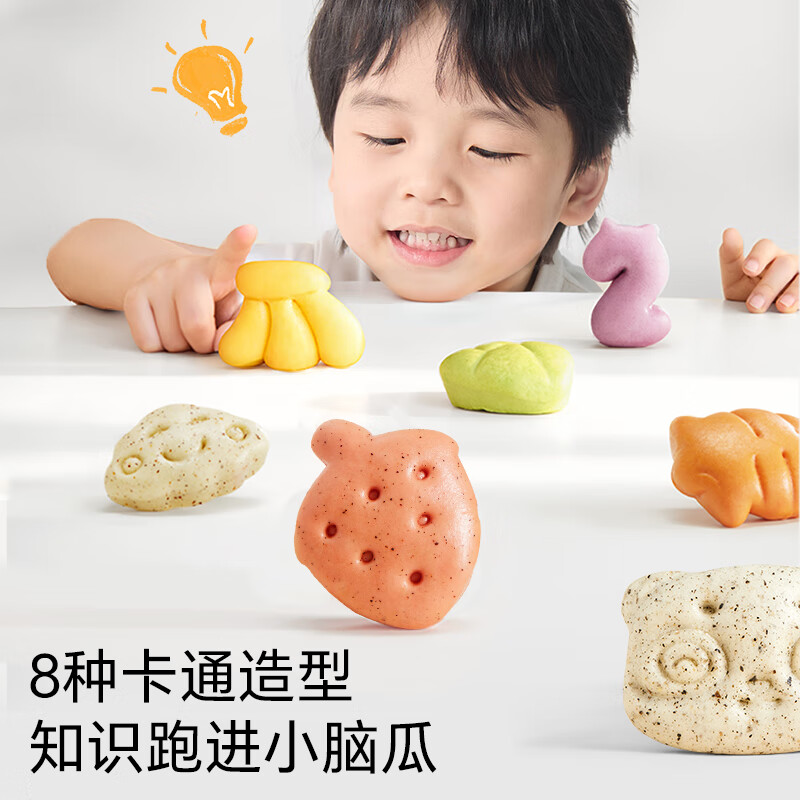 不二宝贝果蔬卡通馒头儿童营养速食早餐半成品无添加宝宝婴儿辅食 【2盒 | 果蔬汁和面】儿童卡通馒头110g