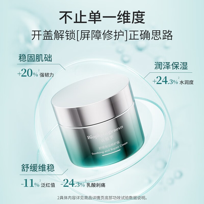 百植萃小绿瓶舒缓保湿修护霜 高保湿面霜滋润强韧屏障修红干燥敏肌专研 【新品首发】高保湿修护霜30g