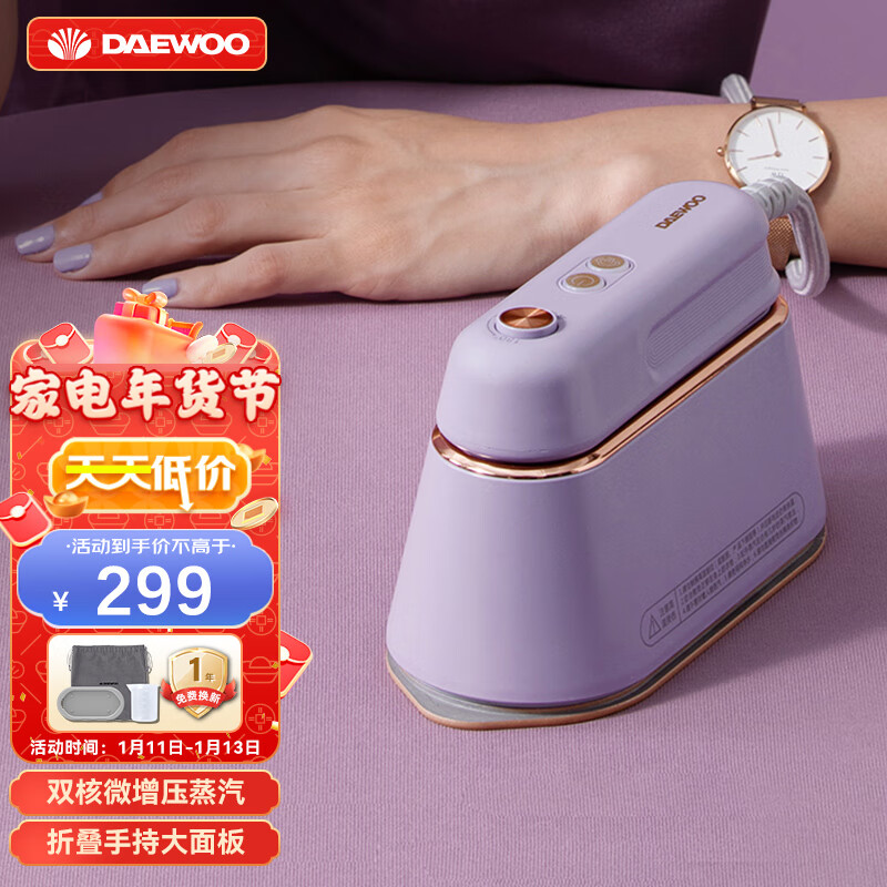 大宇（DAEWOO） 手持挂烫机熨烫机家用小型蒸汽熨斗便携式平烫熨衣服神器 029 灰藕紫