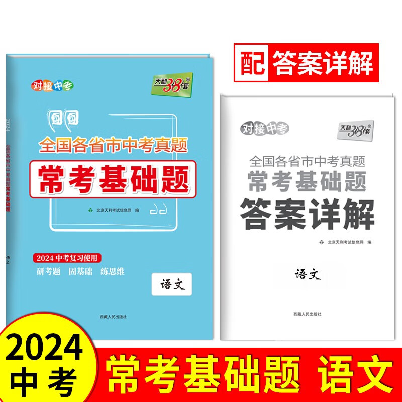 2024中考复习 语文 各省市中考真题常考基础题 天利38套