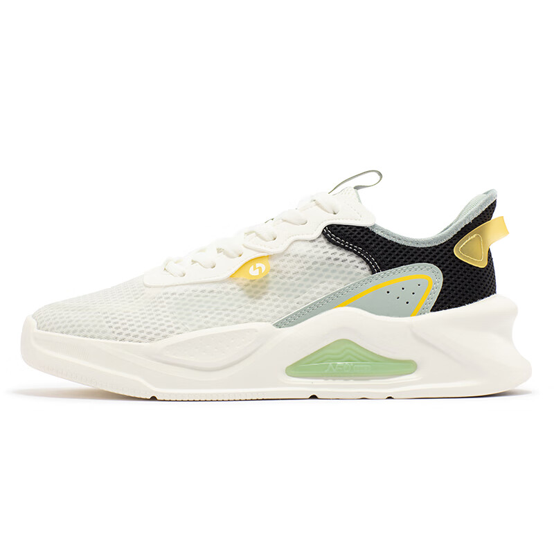 361°男鞋春夏季新品拼接防滑网面学生运动休闲鞋 羽毛白/浅烟绿 39