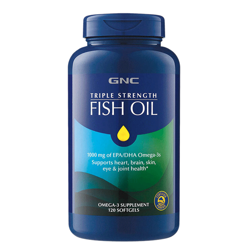 健安喜(gnc)美国进口深海鱼油软胶囊鱼肝油成人 三倍鱼油欧米伽3 新款