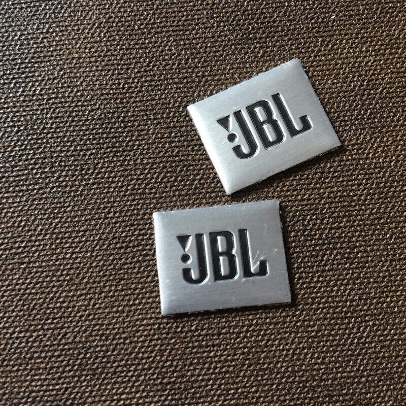 工马 汽车家用音响改装标/jbl喇叭音箱贴标/ 汽车内饰jbl铝标 银色两