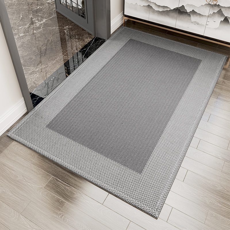 家用门垫进门玄关卧室脚垫门口防滑蹭土垫子 金编丝进门垫-回形云水