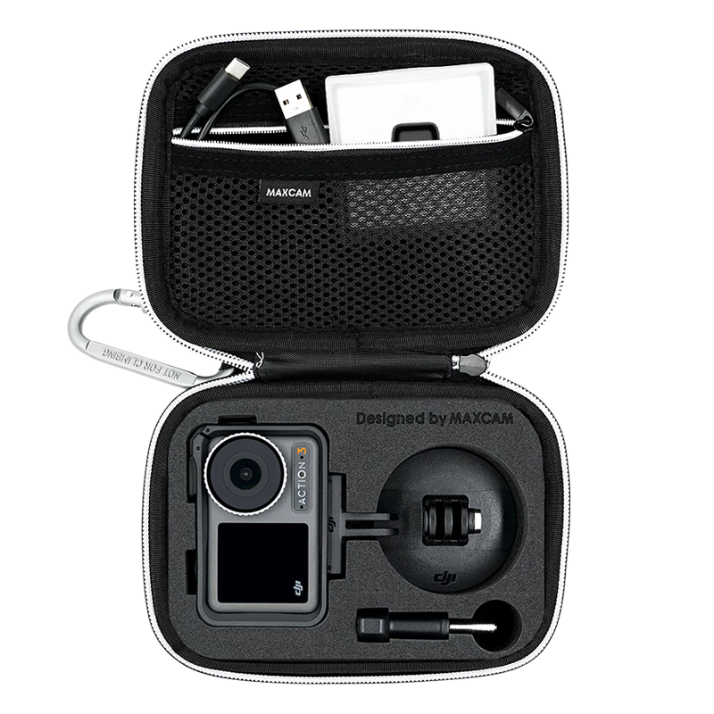 MAXCAM 适用于DJI大疆Osmo Action 4/3标准套装灵眸4运动相机收纳包硬壳保护盒便携配件旅行小包防摔抗压