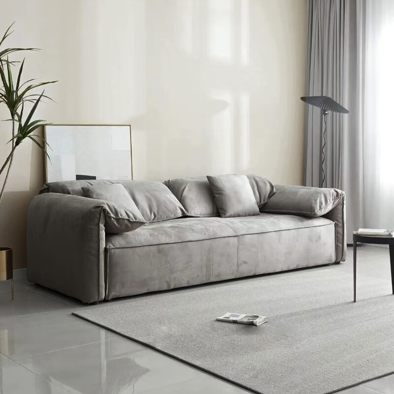 家巴适baxter大象耳朵沙发casablanca意式极简磨砂翻毛皮大坐深设计师