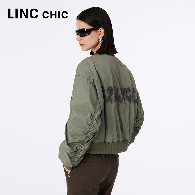 金羽杰春秋冬季新款城市户外轻薄羽绒服女士短款立领外套夹克Y23301009 沙丘绿 M 适合130斤以下