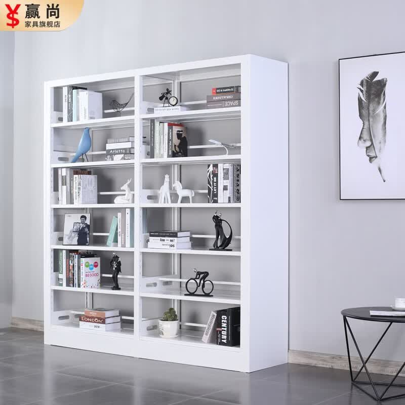 赢尚（yingshang） 图书馆钢制书架落地书籍架学校阅览室书店双面单面办公文件资料书架家用置物架 白色 单面6层主架200*100*30cm使用感如何?