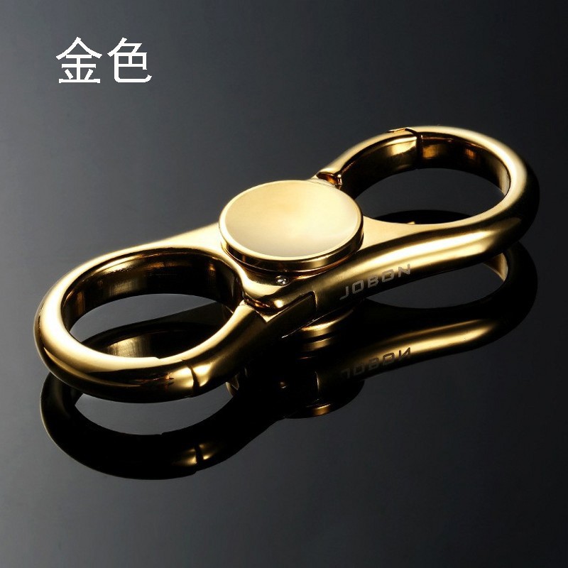 jobon中邦创意指尖陀螺金属钥匙扣双扣双环男女腰挂钥匙扣钥匙圈钥匙