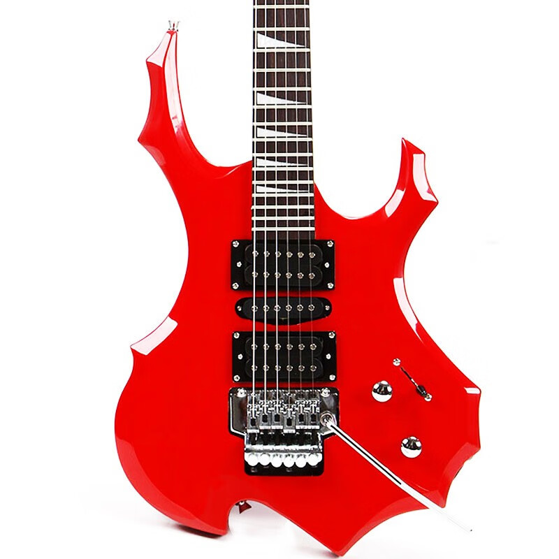 电吉他 火焰双摇电吉他 摇滚电吉 初学练习普及电吉他入门 演 红色