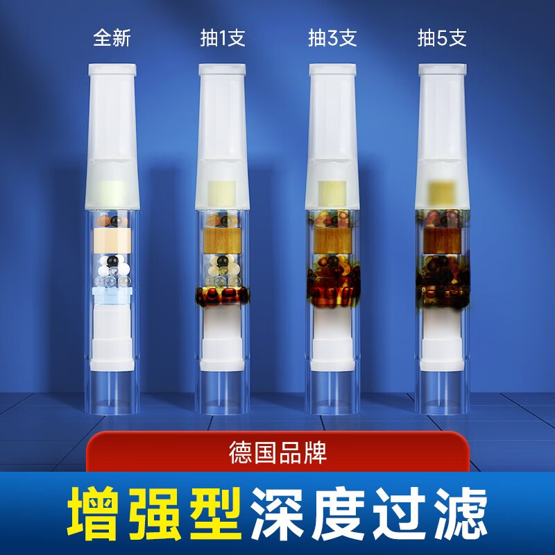 HADLEY一次性烟嘴过滤器德国品牌十五重粗中细支三用软咬嘴 [一整盒】100支