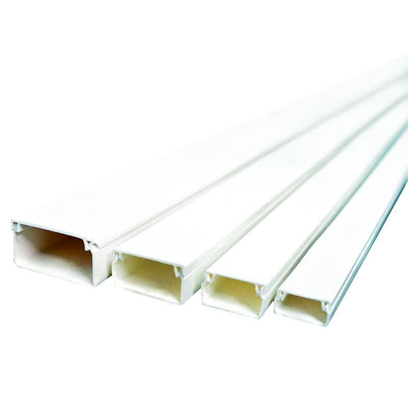 佐佑众工 阻燃pvc线槽明装方形线槽走线槽塑料线槽自粘白色1m/根(10根
