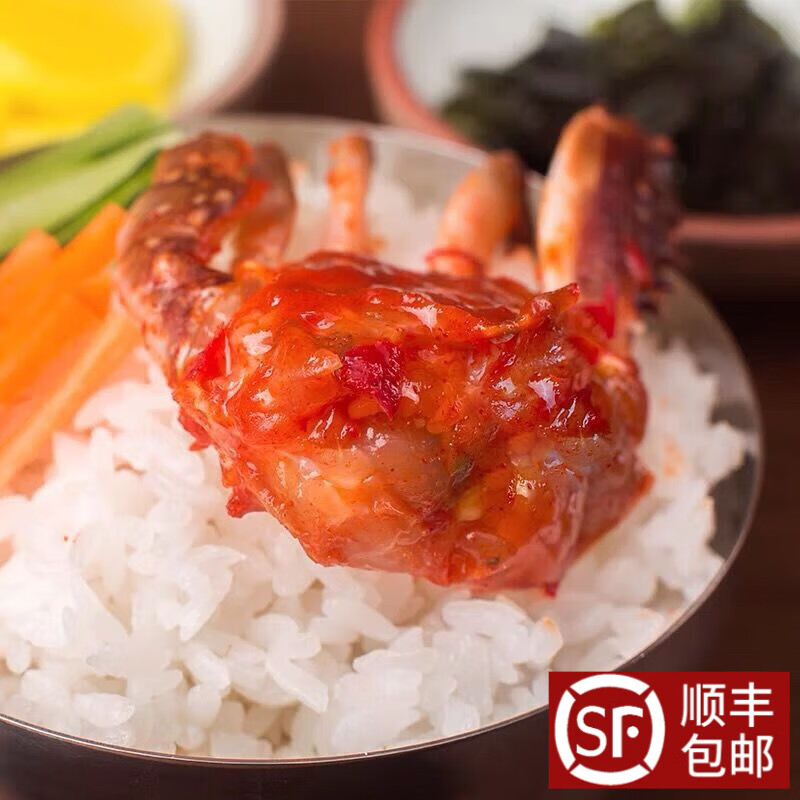 热卖韩式酱蟹块生蟹腌制泰式辣酱蟹块生拌酱花蟹甜辣蟹块 韩式蟹块2罐