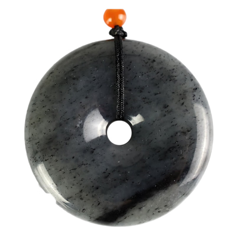 玉緣和田玉新疆青花籽平安扣吊墜山水意境送家人長(zhǎng)輩寓意好揚(yáng)州玉器廠 WLX23-156青花籽平安扣